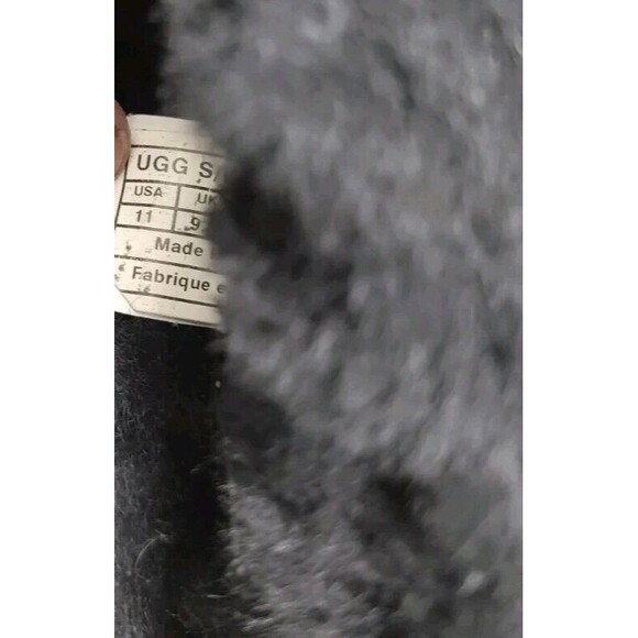 Ugg Australia Coquette Black Snow Leopard Slip-ons Slippers Shiny Hard Bottom - Picture 5 of 5